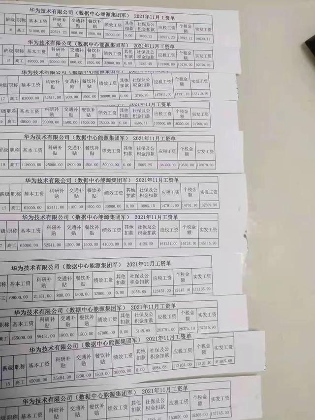 华为辟谣20万月薪工资条 华为员工收入工资一月多少